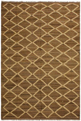 Flat Weave Kilim Antique Navaho Vintage handmade Modern Kilim Bluish Gray Beige Hand-Woven Rectangle 100% Wool Area Rug 5x8