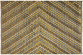 handmade Modern Kilim Blue Brown Hand-Woven RECTANGLE 100% WOOL area rug 6x8
