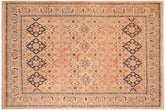 handmade Transitional Kashan Beige Blue Hand Knotted RECTANGLE 100% WOOL area rug 8x10