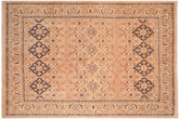 handmade Transitional Kashan Beige Blue Hand Knotted RECTANGLE 100% WOOL area rug 8 x 10