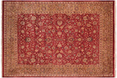 handmade Transitional Agra Red Gold Hand Knotted RECTANGLE 100% WOOL area rug 8 x 10