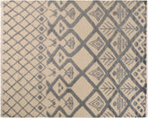 handmade Geometric Moroccan Hi Ivory Blue Hand Knotted RECTANGLE 100% WOOL area rug 8' x 11'