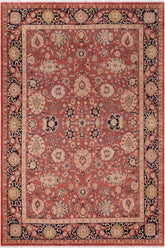 handmade Traditional Kafkaz Rose Blue Hand Knotted RECTANGLE 100% WOOL area rug 8'X10'