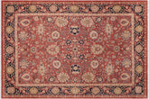 handmade Traditional Kafkaz Rose Blue Hand Knotted RECTANGLE 100% WOOL area rug 8'X10'