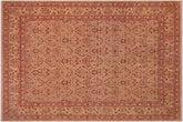 handmade Transitional Lahore Lt. Tan Tan Hand Knotted RECTANGLE 100% WOOL area rug 8' x 10'