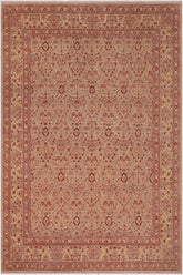 handmade Traditional Lahore Lt. Tan Tan Hand Knotted RECTANGLE 100% WOOL area rug 8'X10'