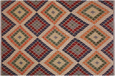 handmade Geometric Kilim Gray Red Hand-Woven RECTANGLE 100% WOOL area rug 9 x 10