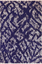 handmade Modern Abstract Blue Ivory Hand Knotted RECTANGLE WOOL&SILK area rug 8X10