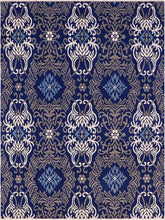 handmade Modern Elisora Blue Gray Hand Knotted RECTANGLE WOOL&VISCOU area rug 8x10