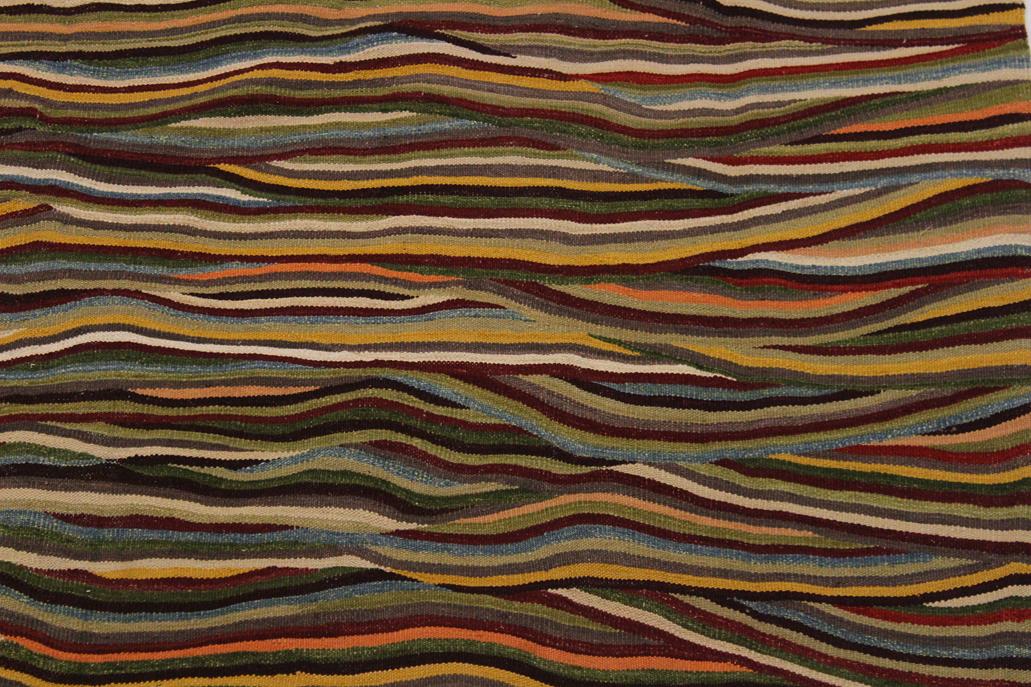 Flat Weave Kilim, Antique, Navaho, Vintage, Handmade, Modern Kilim Beige Blue Hand-Woven Rectangle 100% Wool Area Rug 6 x 8