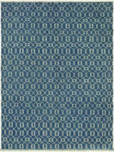 handmade Modern Elara Lt. Blue Ivory Hand Knotted RECTANGLE WOOL&SILK area rug 4x6
