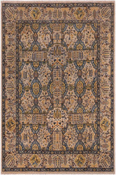 handmade Traditional Design Lt. Gray Lt. Gray Hand Knotted RECTANGLE 100% WOOL area rug 8'X10'