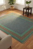 Overdyed Jeffery Blue/Gray Hand-Knotted Rug 7'10X9'9