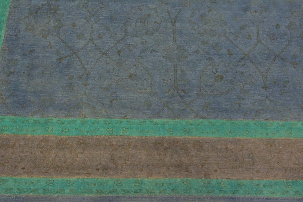 A10468, 710"x 9 9",Over Dyed ,8x10,Blue,GRAY,Hand-knotted ,Pakistan ,100% Wool ,Rectangle ,652671192005