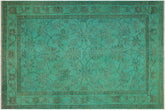 handmade Traditional Kafkaz Teal Teal Hand Knotted RECTANGLE 100% WOOL area rug 8' x 10'