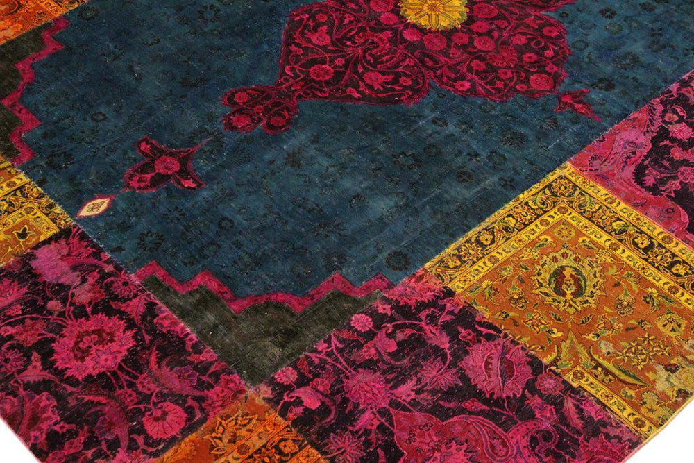 A10477, 8 1"x10 3",Over Dyed ,8x10,Green,MAGENTA,Hand-knotted ,Pakistan ,100% Wool ,Rectangle ,652671192050