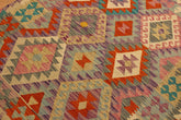 handmade Geometric Kilim Beige Rust Hand-Woven RECTANGLE 100% WOOL area rug 4 x 6