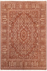 Traditional Tajdar Lindsay Brown Brown Hand Knotted Area rugs 8X10