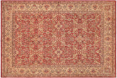 handmade Traditional Lahore Rust Gold Hand Knotted RECTANGLE 100% WOOL area rug 8'X10'