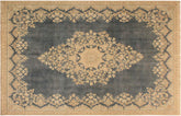 handmade Vintage Hand Painte Gray Beige Hand Knotted RECTANGLE 100% WOOL area rug 7' x 10'