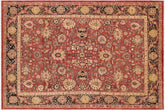 handmade Traditional Kafkaz Orange Blue Hand Knotted RECTANGLE 100% WOOL area rug 9x12
