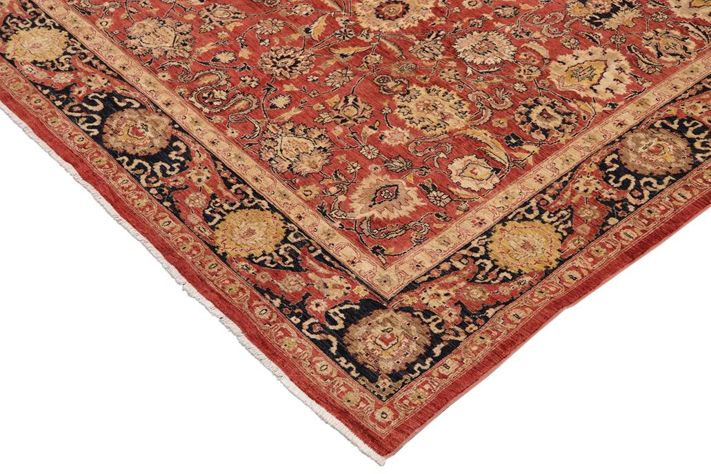 handmade Traditional Kafkaz Red Blue Hand Knotted RECTANGLE 100% WOOL area rug 9  x 12