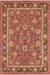 handmade Traditional Kafkaz Orange Blue Hand Knotted RECTANGLE 100% WOOL area rug 9X12