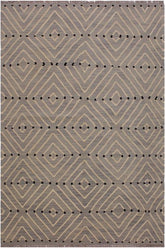 Flat Weave Kilim Antique Navaho Vintage handmade Modern Kilim gray Beige Hand-Woven Rectangle 100% Wool Area Rug 5x7