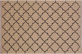 handmade Modern Kilim Beige Black Hand-Woven RECTANGLE 100% WOOL area rug 4 x 6