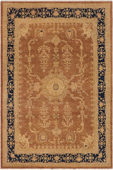 handmade Traditional Kafkaz Brown Blue Hand Knotted RECTANGLE 100% WOOL area rug 9X11