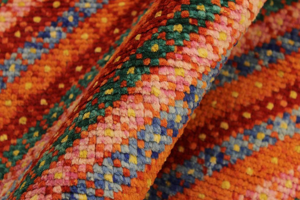 handmade Modern Balouchi Orange Red Hand Knotted RECTANGLE 100% WOOL area rug 3x5