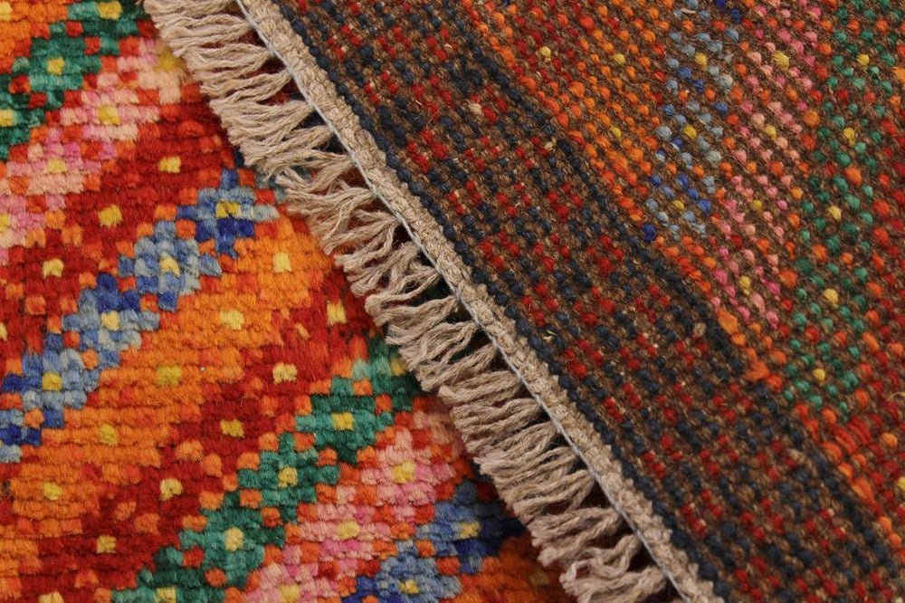 handmade Modern Balouchi Orange Red Hand Knotted RECTANGLE 100% WOOL area rug 3x5