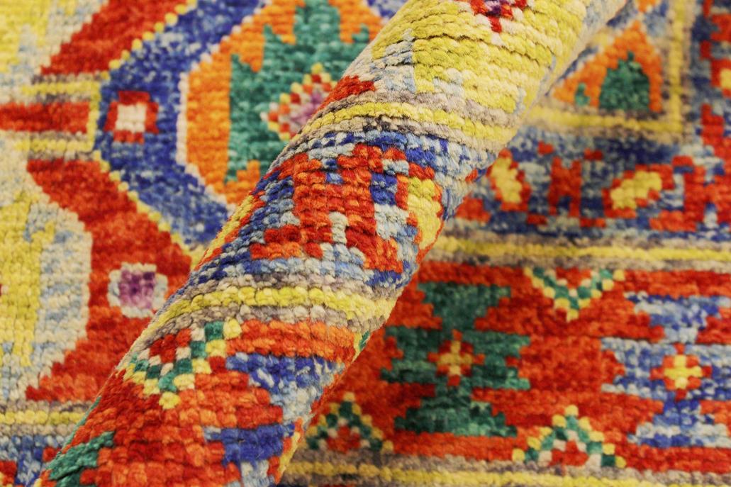 handmade Geometric Balouchi Red Blue Hand Knotted RECTANGLE 100% WOOL area rug 6' x 8'
