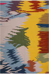 Modern Turkish Kilim Alejandr Hand-Woven Wool Rug - 7'10''X9'11''