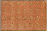 handmade Modern Kafkaz Rust Brown Hand Knotted RECTANGLE 100% WOOL area rug 9' x 12'
