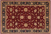 handmade Traditional Kafkaz Red Blue Hand Knotted RECTANGLE 100% WOOL area rug 9x12