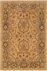 handmade Traditional Kafkaz Lt. Gold Green Hand Knotted RECTANGLE 100% WOOL area rug 9X11