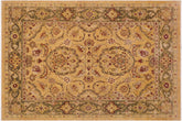 handmade Traditional Kafkaz Lt. Gold Green Hand Knotted RECTANGLE 100% WOOL area rug 9x11