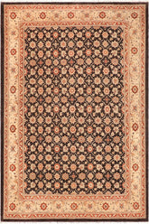 handmade Transitional Kafkaz Brown Beige Hand Knotted RECTANGLE 100% WOOL area rug 9X12
