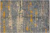 handmade Modern Balouchi Blue Beige Hand Knotted RECTANGLE 100% WOOL area rug 5x6