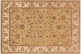 handmade Traditional Kafkaz Gold Beige Hand Knotted RECTANGLE 100% WOOL area rug 9x12