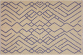 handmade Modern Kilim Beige Purple Hand-Woven RECTANGLE 100% WOOL area rug 7 x 10