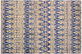 handmade Geometric Moroccan Ivory Blue Hand Knotted RECTANGLE 100% WOOL area rug 9' x 12'