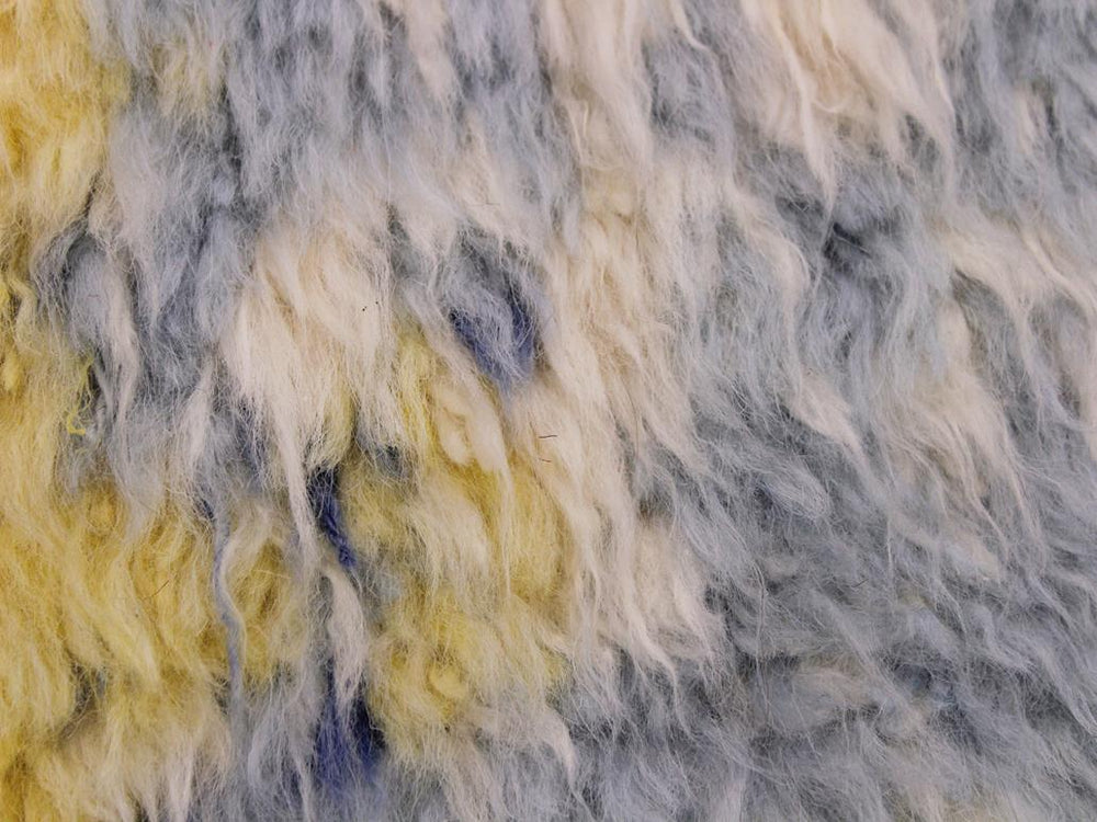 handmade Modern Moroccan Blue Gray Hand Knotted RECTANGLE 100% WOOL area rug 2x3