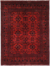 handmade Tribal Biljik Khal Mohammadi Drk. Red Black Hand Knotted RECTANGLE 100% WOOL area rug 6x8