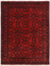 handmade Tribal Biljik Khal Mohammadi Drk. Red Black Hand Knotted RECTANGLE 100% WOOL area rug 4x6