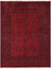 handmade Tribal Biljik Khal Mohammadi Red Blue Hand Knotted RECTANGLE 100% WOOL area rug 5x7