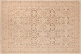 handmade Transitional Kafkaz Tan Brown Hand Knotted RECTANGLE 100% WOOL area rug 10' x 13'