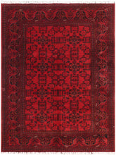 handmade Tribal Biljik Khal Mohammadi Red Black Hand Knotted RECTANGLE 100% WOOL area rug 5x7