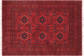 handmade Geometric Khal Muhamm Red Blue Hand Knotted RECTANGLE 100% WOOL area rug 6' x 8'